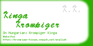 kinga krompiger business card